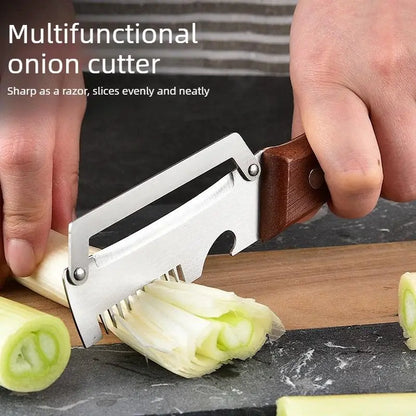 Pikanzo™  Wooden-Handled Stainless Steel Shredder and Peeler (Offer)