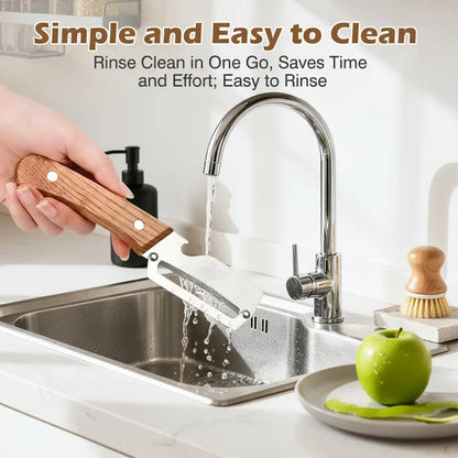 Pikanzo™  Wooden-Handled Stainless Steel Shredder and Peeler (Offer)