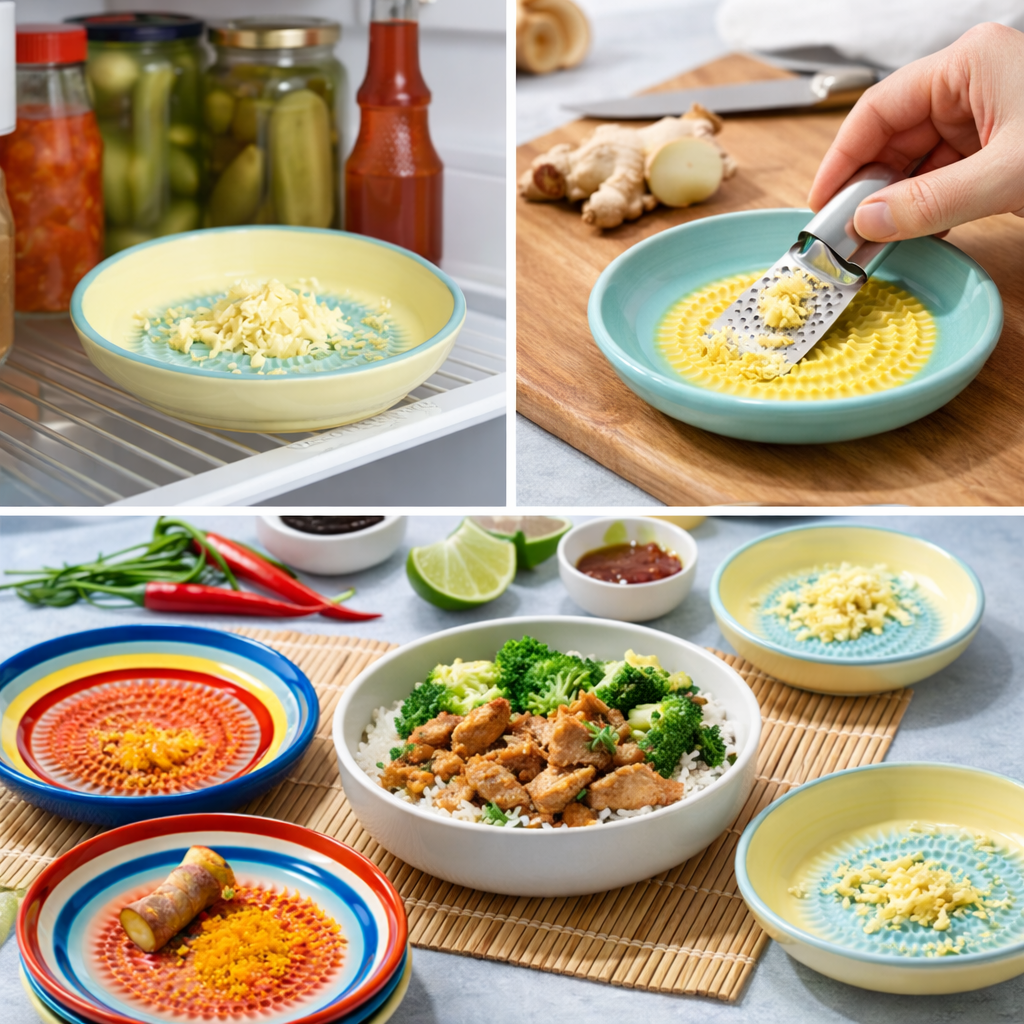 🫚 Pikanzo™ Handmade Ceramic Ginger & Garlic Grater – Fine Grinder for Fruits, Spices & Fresh Flavor