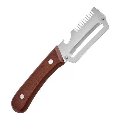 Pikanzo™  Wooden-Handled Stainless Steel Shredder and Peeler (Offer)