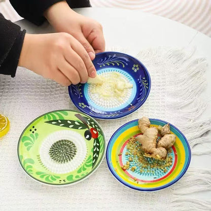 🫚 Pikanzo™ Handmade Ceramic Ginger & Garlic Grater – Fine Grinder for Fruits, Spices & Fresh Flavor