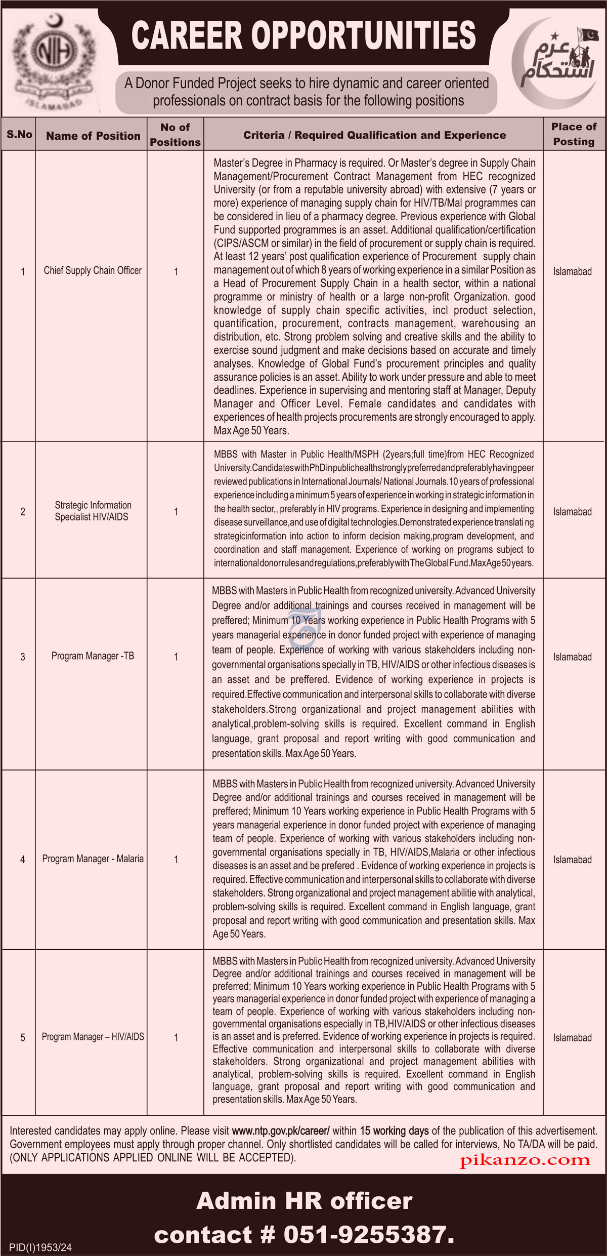 National Institute of Health NIH Jobs September 2024